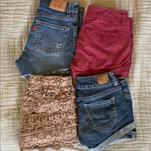 BUNDLE OF 4 PAIRS OF SHORTS